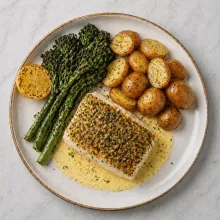 Herb-Crusted Halibut